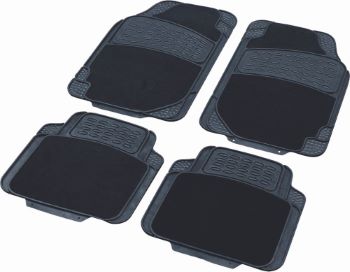 TAPIS VOITURE CAOUTCHOUC MOQUETTE 4pc