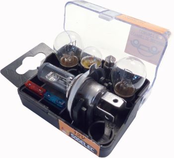 COFFRET SECOURS 12V H4 - 5 AMPOULES 2 FUSIBLES